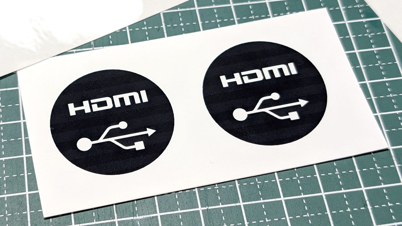自作HDMI & USBシール